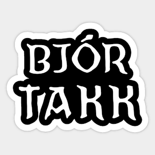 Bjor takk Sticker